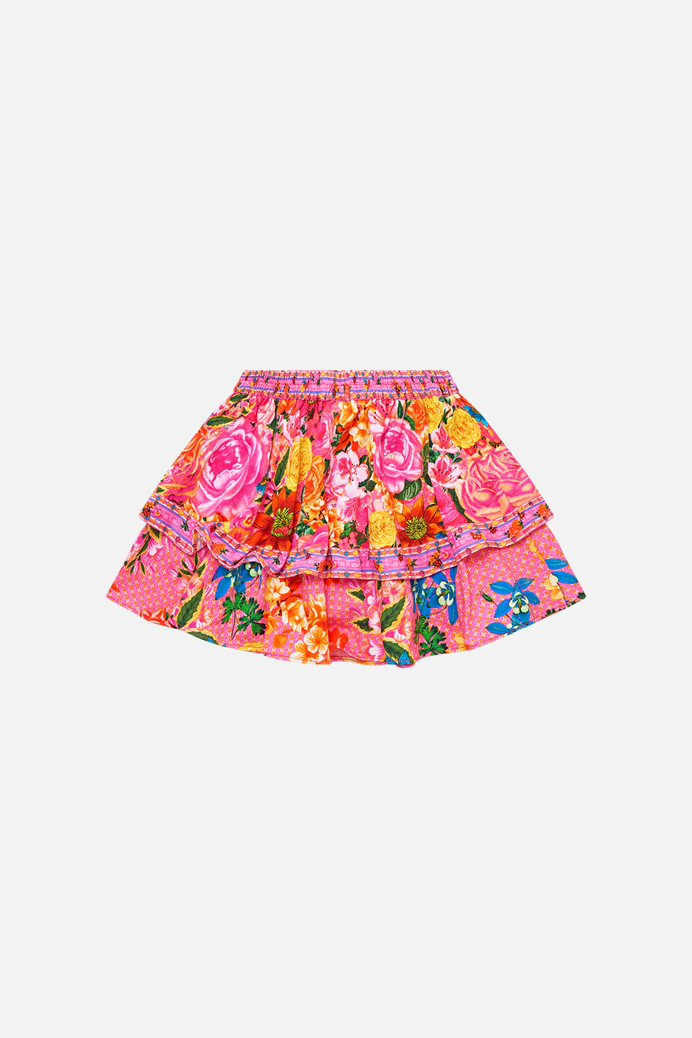 KIDS LAYERED MINI SKIRT WITH ELASTIC BACK ILLUSTRATION NATION - Image 2