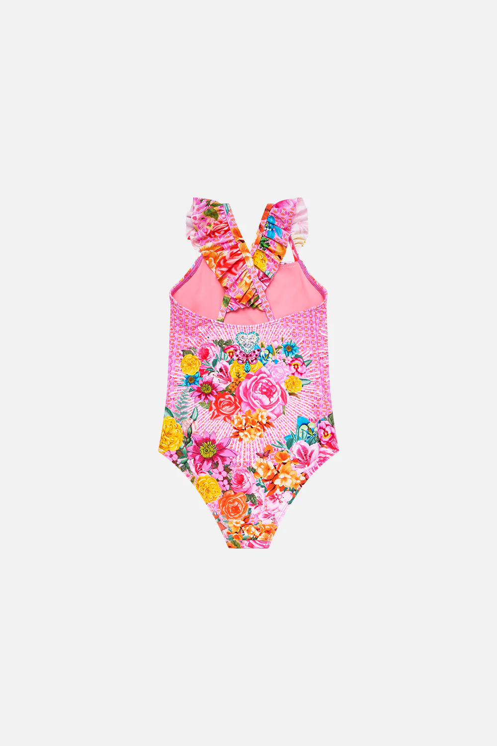 KIDS STRAIGHT NECK ONE PIECE W FRILL STRAPS ILLUSTRATION NATION - Image 2