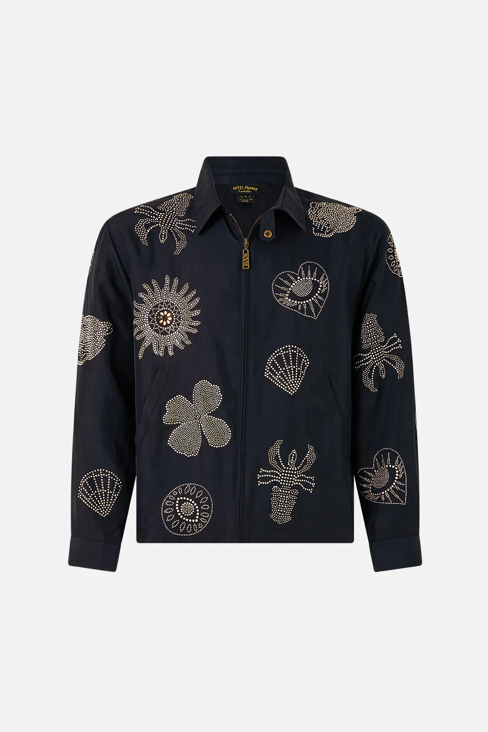 EMBELLISHED CROP ZIP THROUGH JACKET AMULETS AND ALCHEMY - Image 3