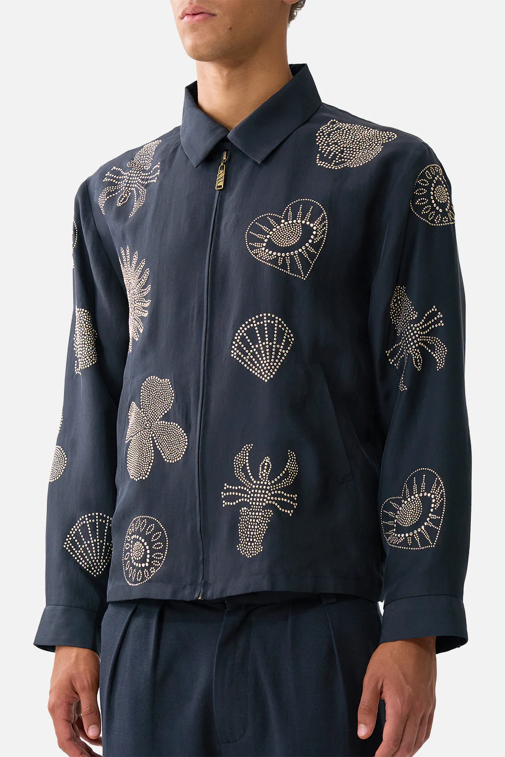 EMBELLISHED CROP ZIP THROUGH JACKET AMULETS AND ALCHEMY - Image 5