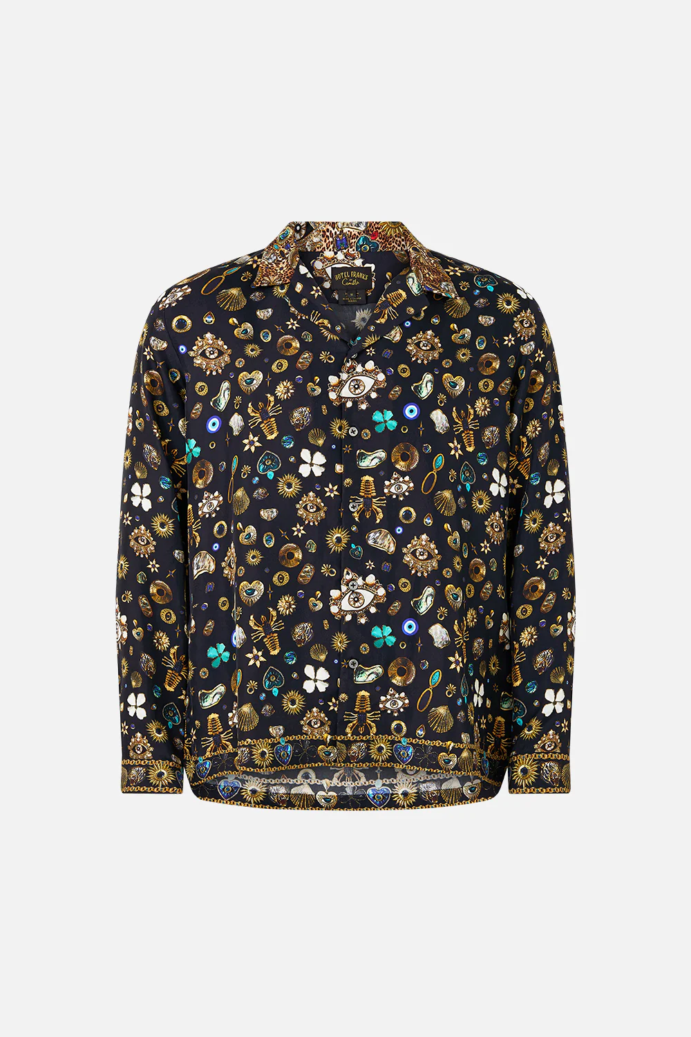 LONG SLEEVE CAMP COLLARED SHIRT AMULETS AND ALCHEMY - Image 3
