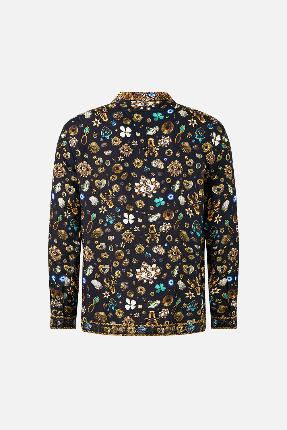 LONG SLEEVE CAMP COLLARED SHIRT AMULETS AND ALCHEMY - Image 6