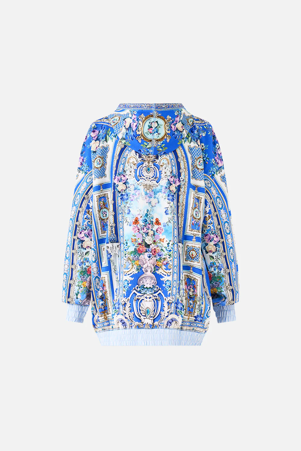 CONTRAST BAND OVERSIZED HOODIE WITH POCKETS OTTOMAN OPULENCE - Image 6