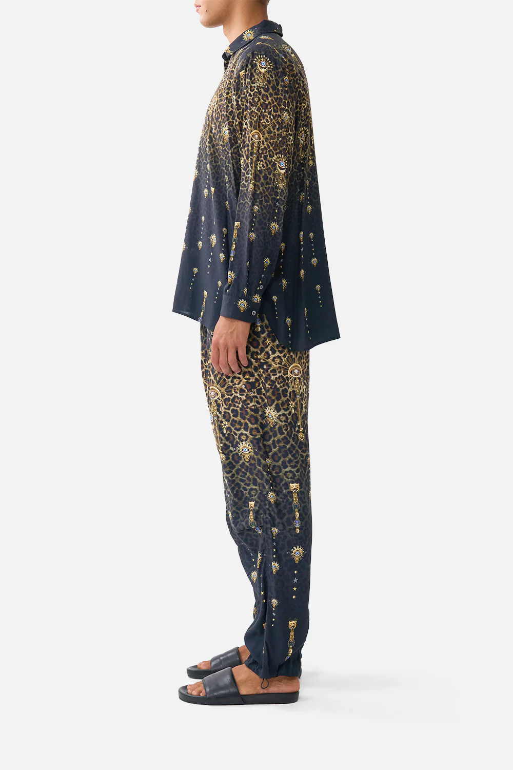 PARACHUTE PANT WITH ELASTIC WAIST FELINE FOLKLORE - Image 4