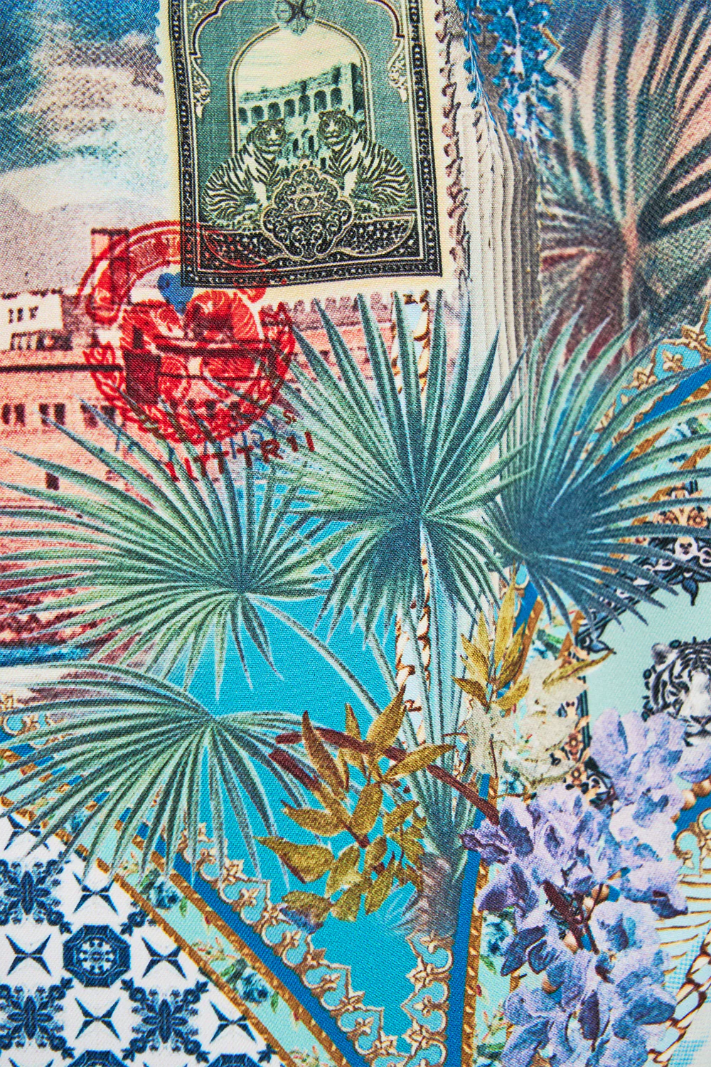 MID LENGTH BOARDSHORT WITH ELASTIC WAIST POSTCARDS & PALM TREES - Image 8