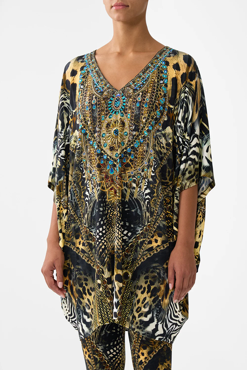 BAT SLEEVE DRESS FELINE FOLKLORE - Image 5