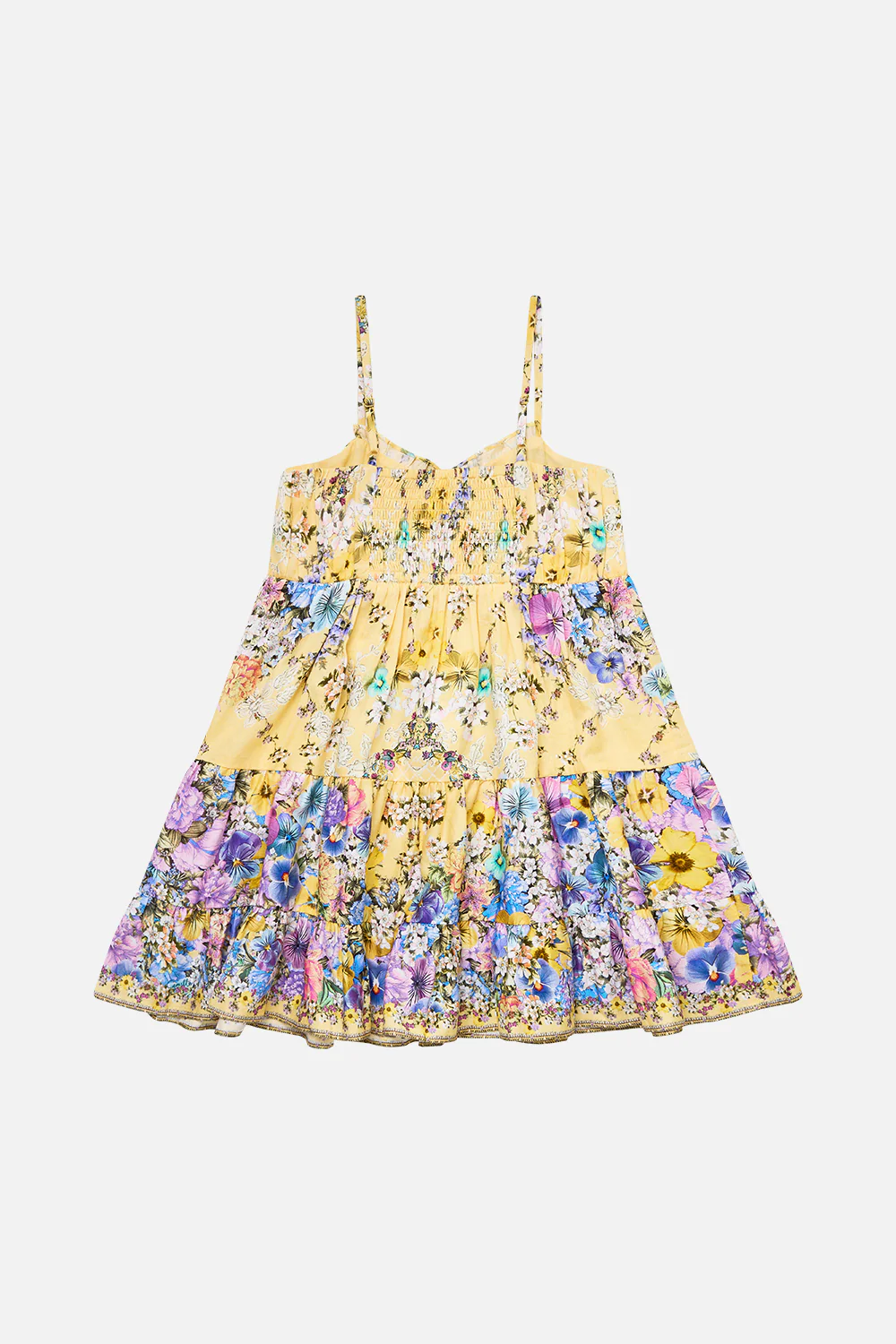 KIDS GATHERED BODICE TIERED MINI DRESS DARLING BUDS - Image 2