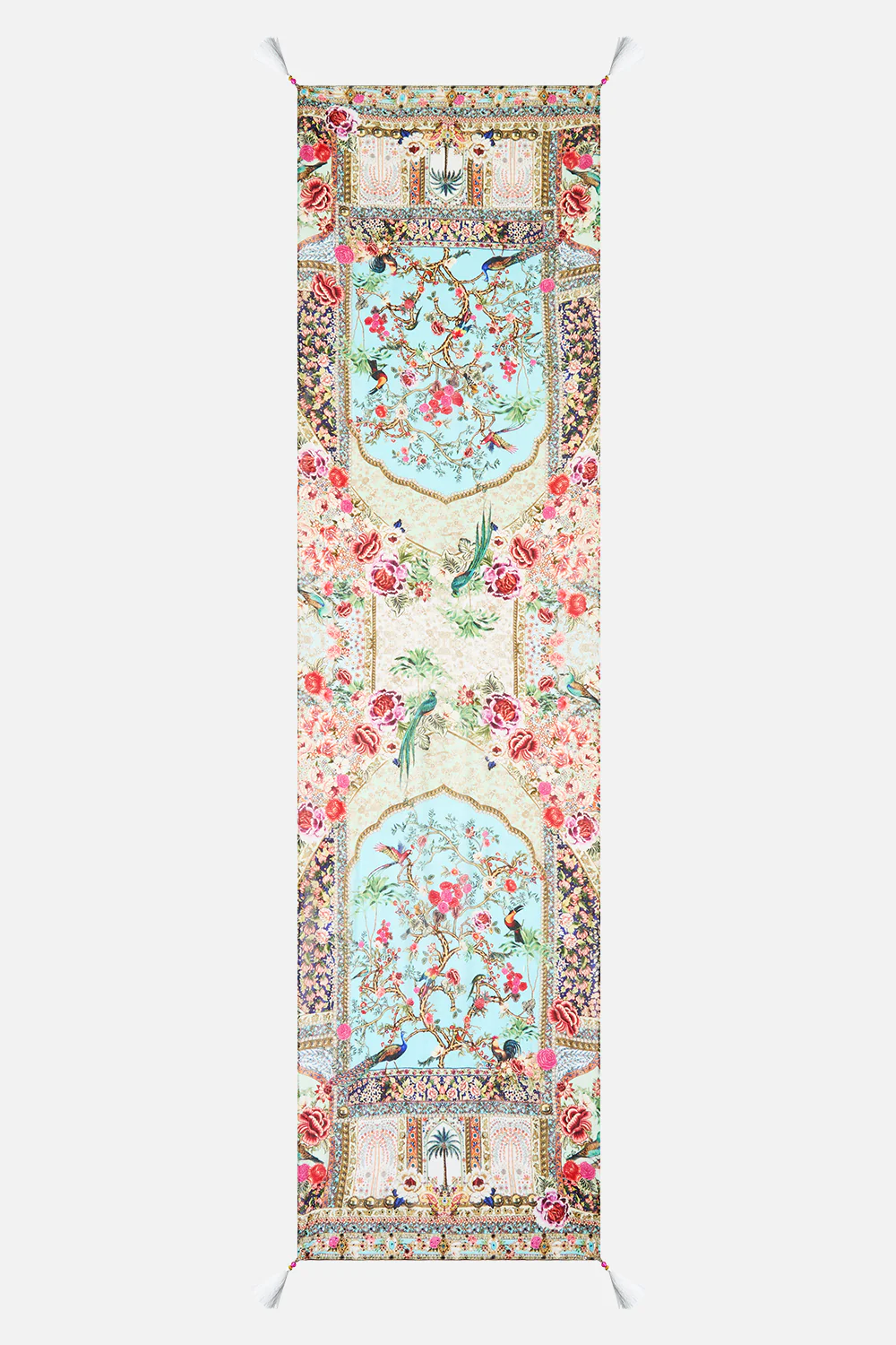 LONG SILK CRINKLE CHIFFON SCARF SULTANS AND QUEENS - Image 2