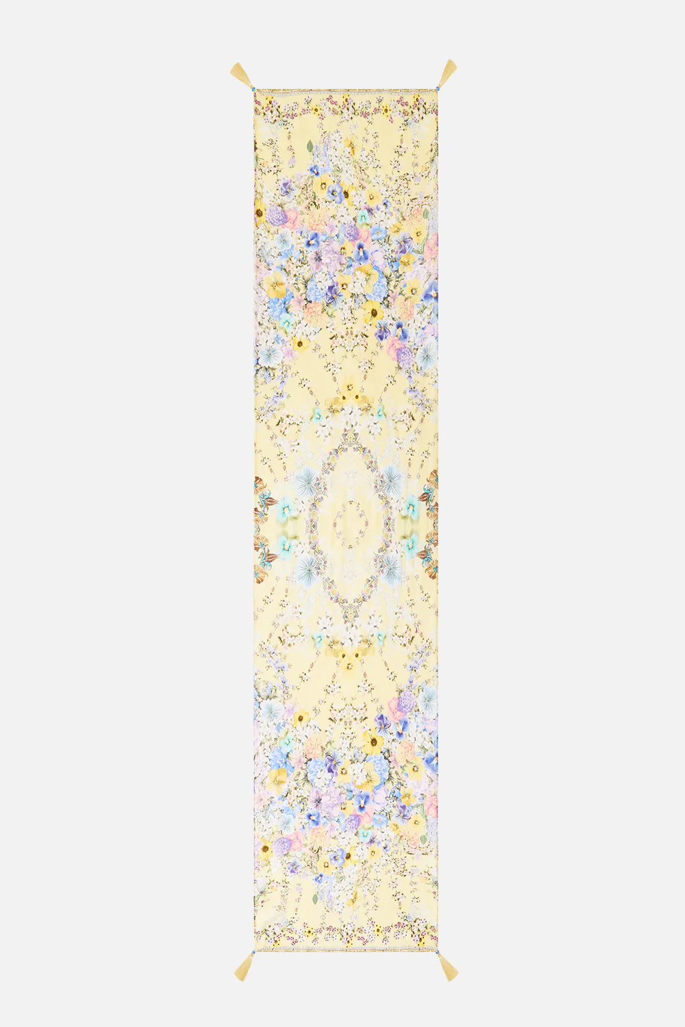 LONG SILK CRINKLE CHIFFON SCARF DARLING BUDS - Image 2