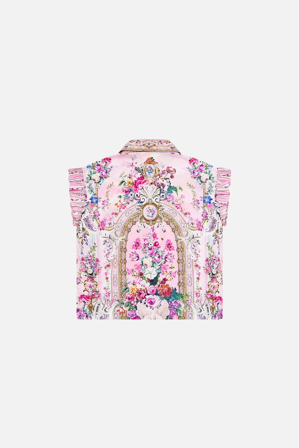 KIDS SHORT SLEEVE SHIRT WITH FRILL POCKET PALATIAL PASTELS - Image 2