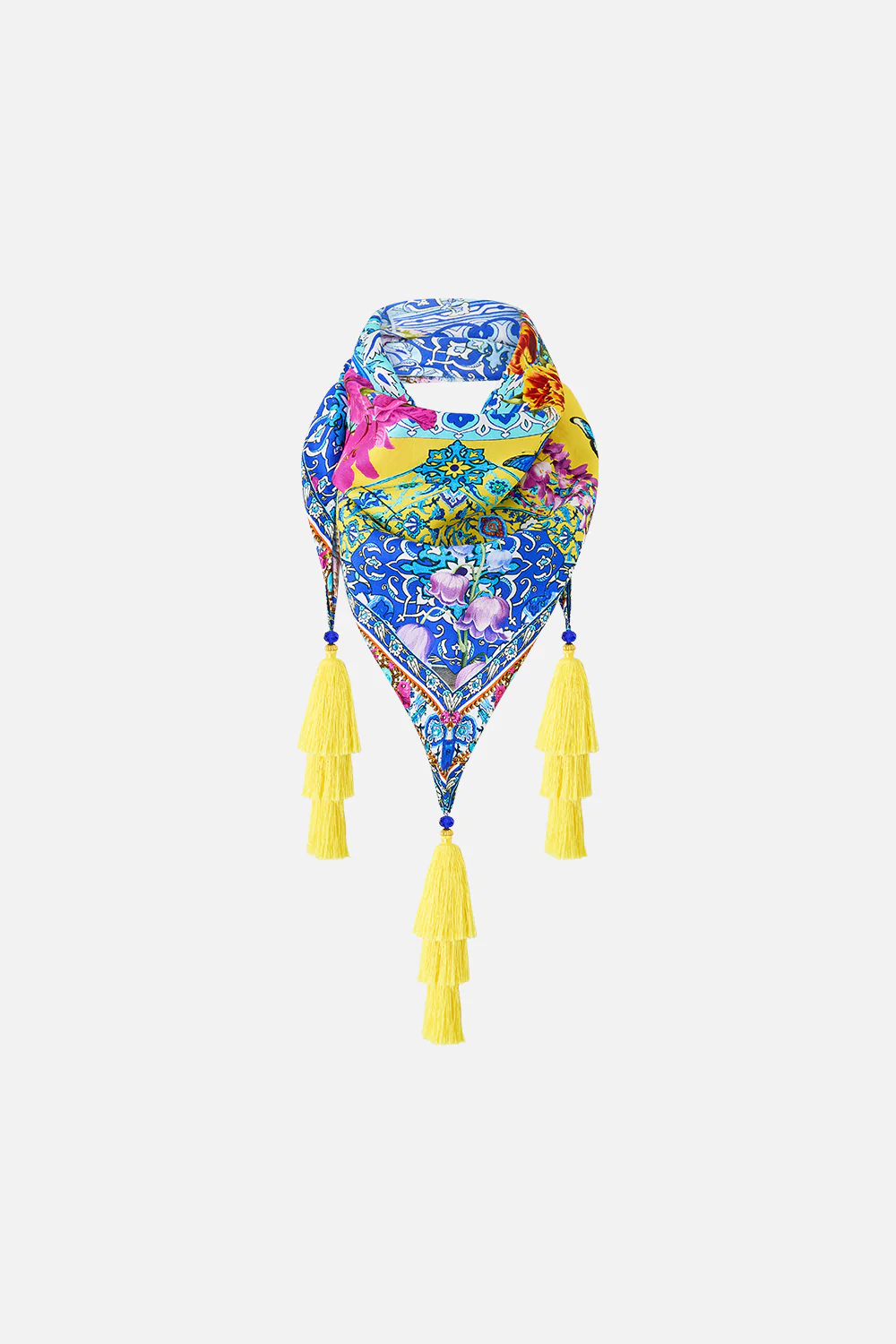 TRIANGLE SCARF WITH TASSELS SULTANAHMET SUMMER - Image 2