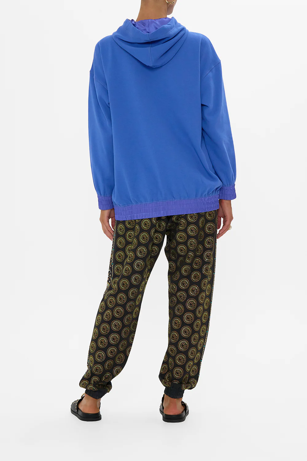 SILK BAND OVERSIZED HOODIE WITH POCKETS- BLUE DEFY GRAVITY - Image 2