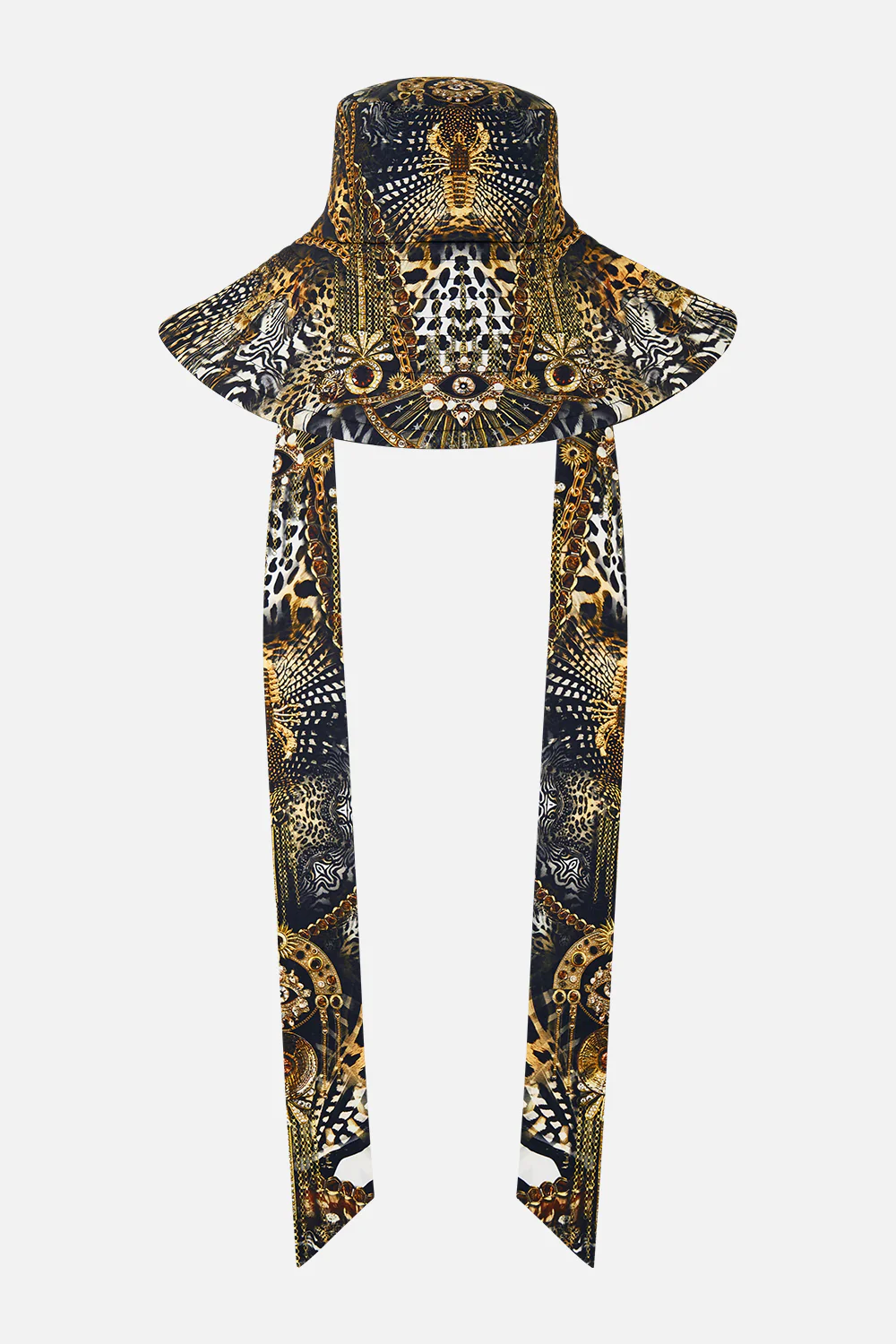 WIDE BRIM BUCKET HAT WITH TIE FELINE FOLKLORE - Image 2