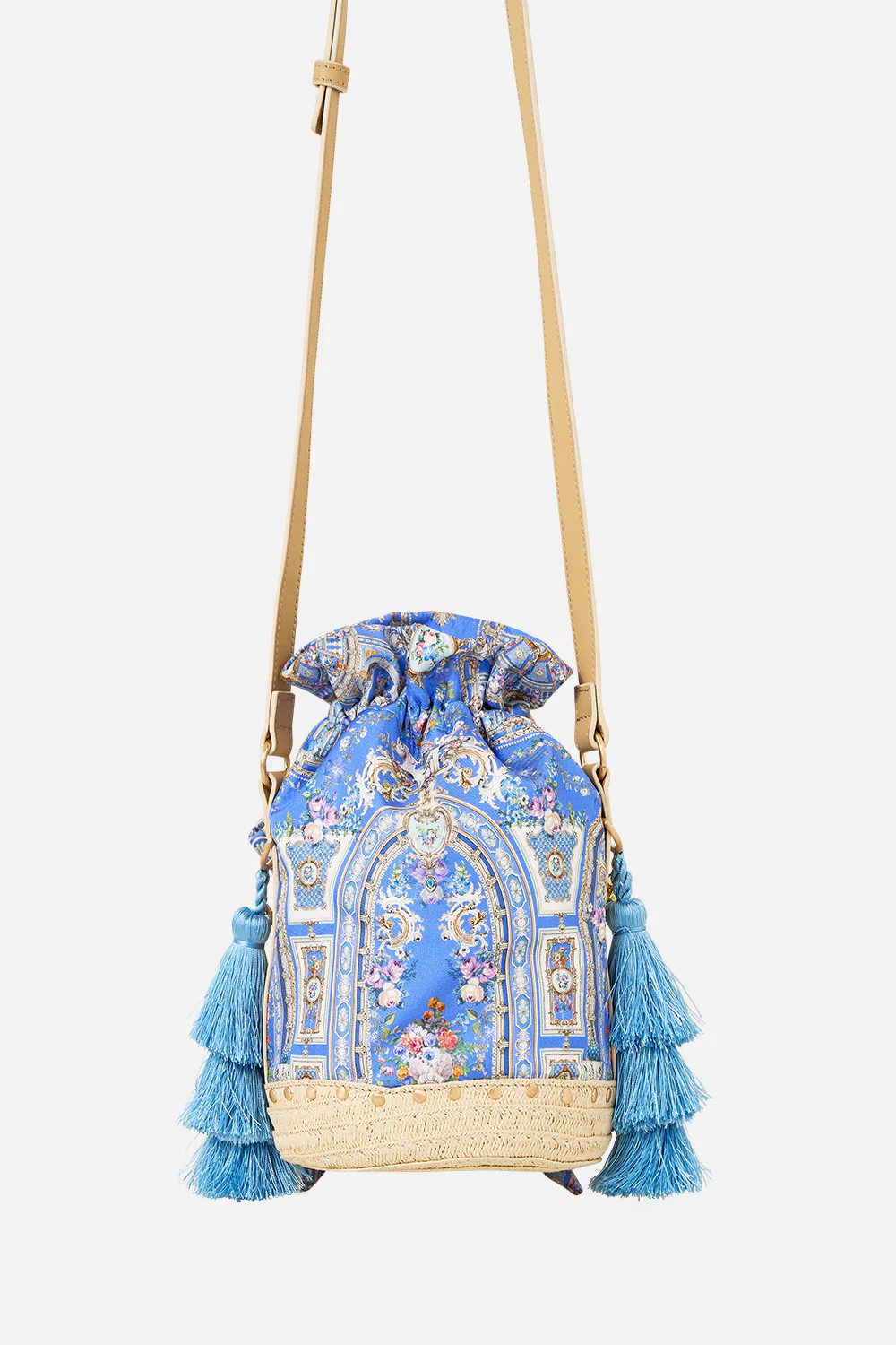 TIE TOP BUCKET BAG WITH TASSELS OTTOMAN OPULENCE - Image 2