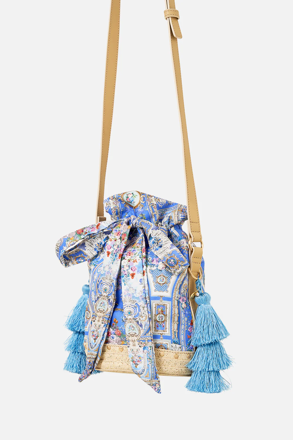 TIE TOP BUCKET BAG WITH TASSELS OTTOMAN OPULENCE - Image 3