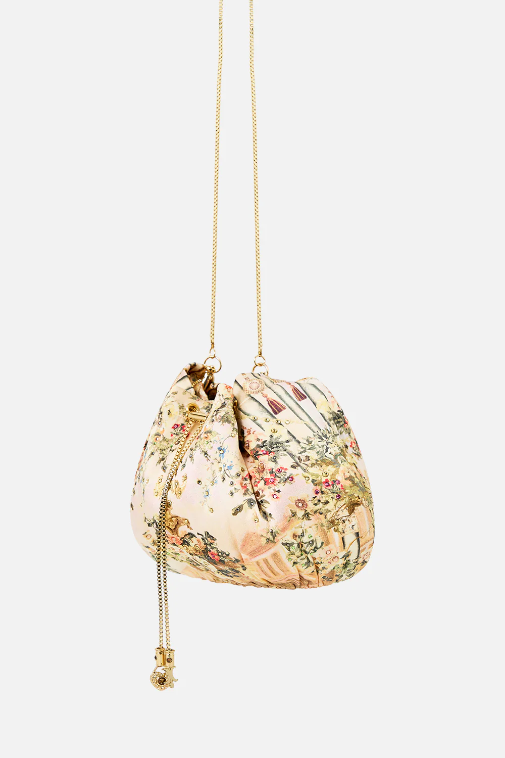 DRAWSTRING POUCH BAG WITH CHAIN STRAP TWILIGHT IN ISTANBUL - Image 3
