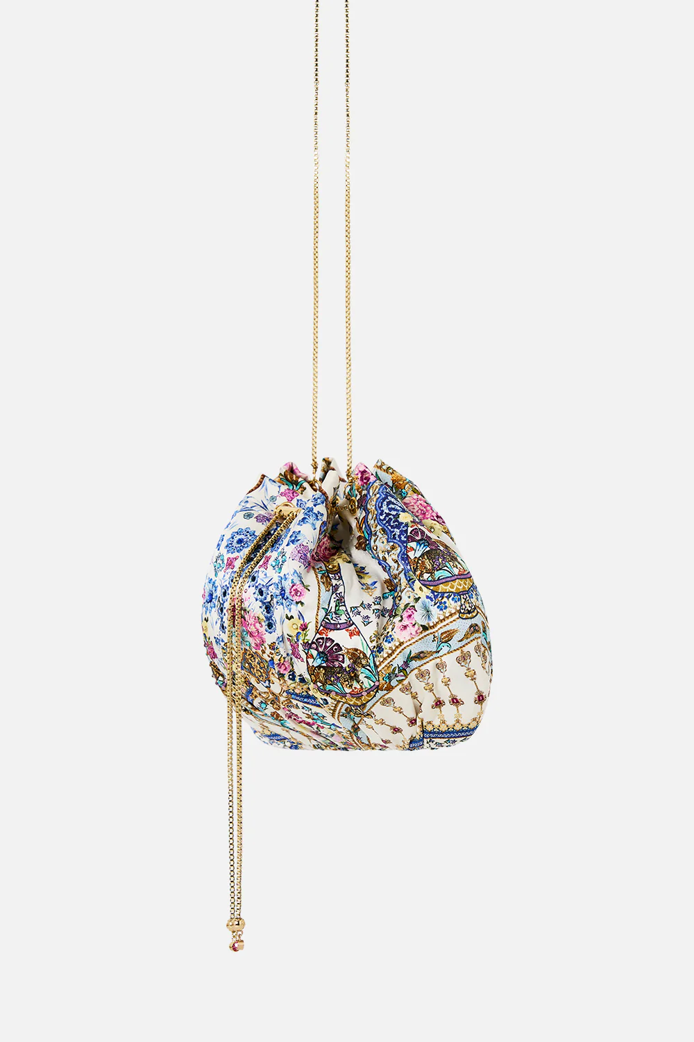 DRAWSTRING POUCH BAG WITH CHAIN STRAP ALL ABOUT THAT LACE - Image 3