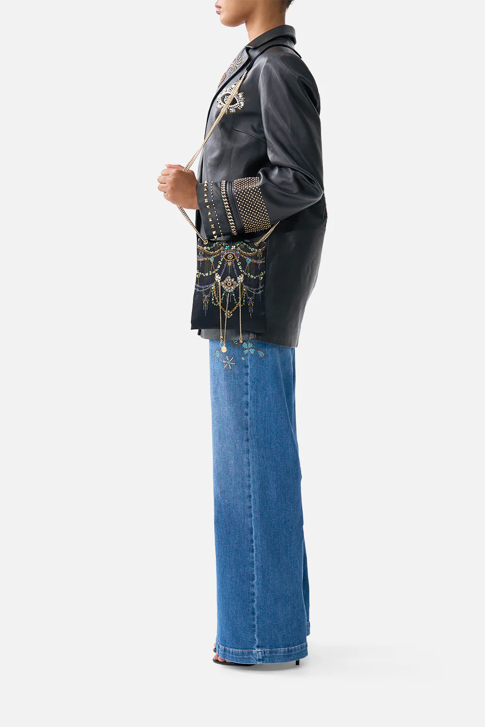 NORTH SOUTH DRAWSTRING BAG WITH CHAIN STRAP AMULETS AND ALCHEMY - Image 4