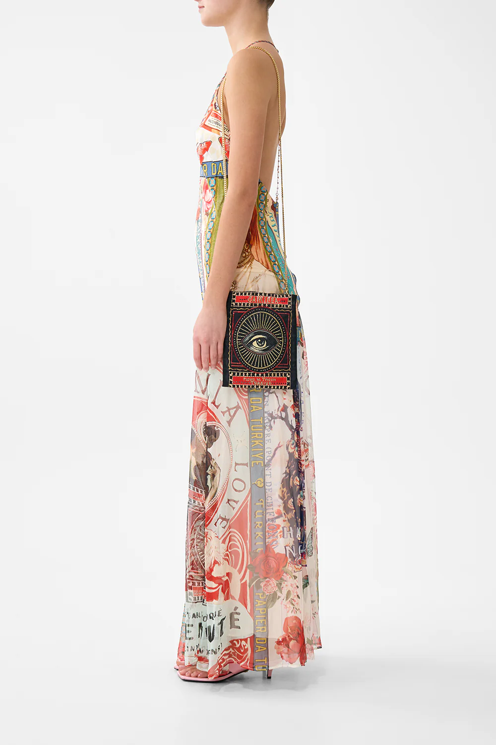 EMBELLISHED MINI TOTE WITH CHAIN STRAP HIGH CLASS HOOKAH - Image 4