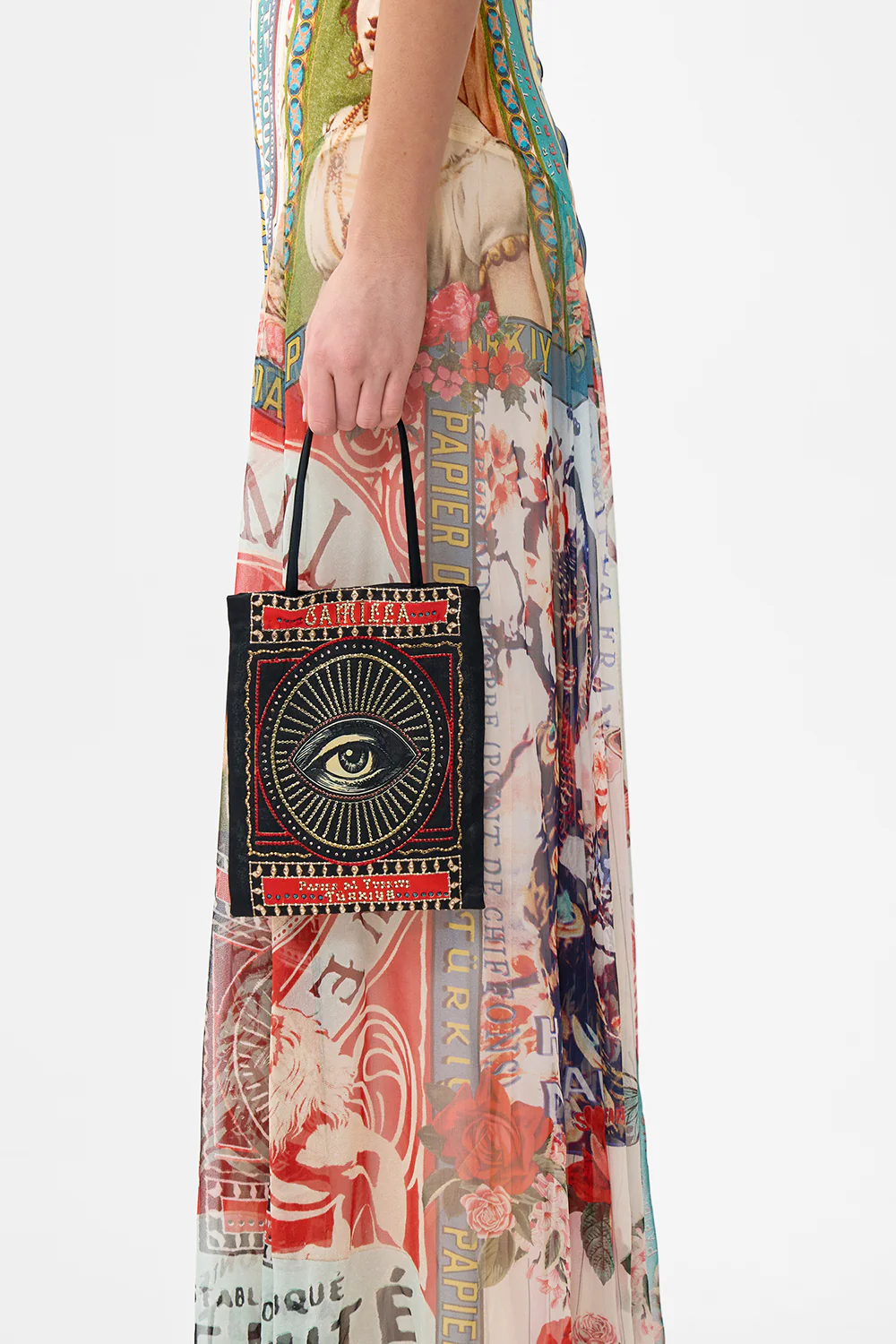 EMBELLISHED MINI TOTE WITH CHAIN STRAP HIGH CLASS HOOKAH - Image 5