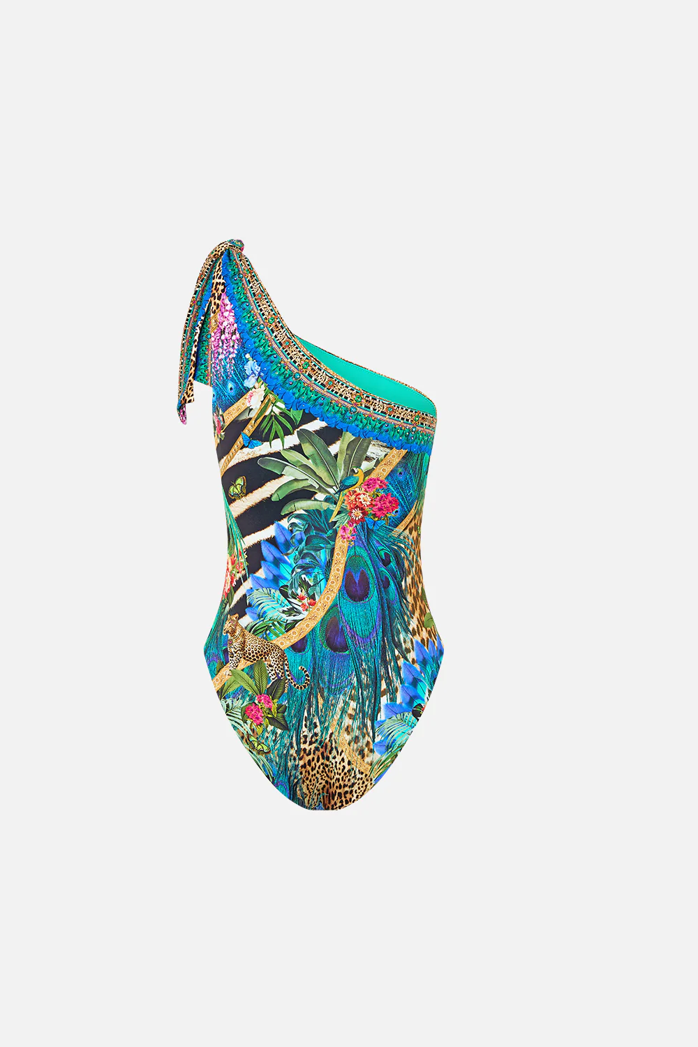 DRAPED ONE SHOULDER ONE PIECE WITH TIE TRIM ANIMAL ALCHEMY - Image 6