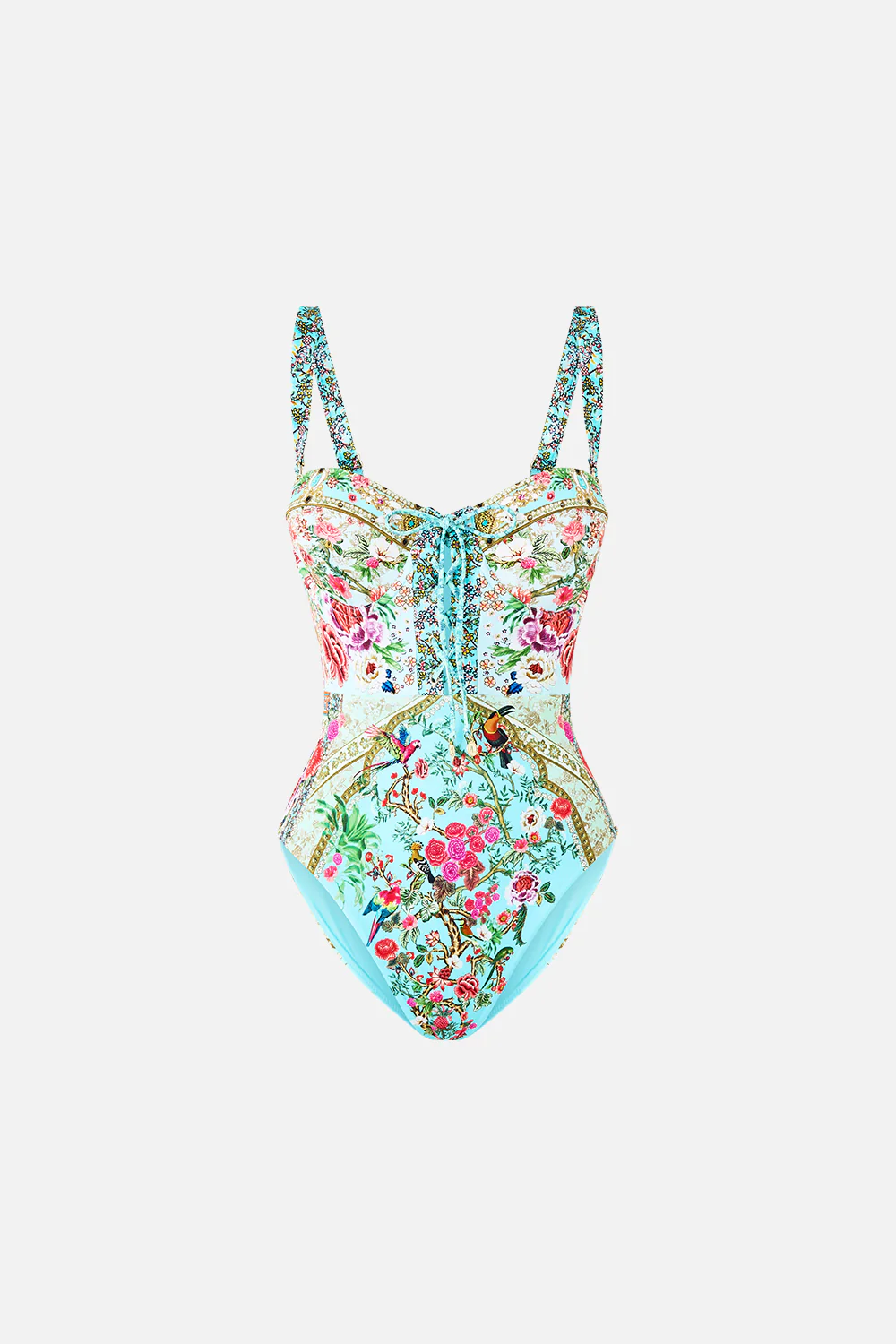 LACE UP UNDERWIRE MOULDED CUP ONE PIECE SULTANS AND QUEENS - Image 3