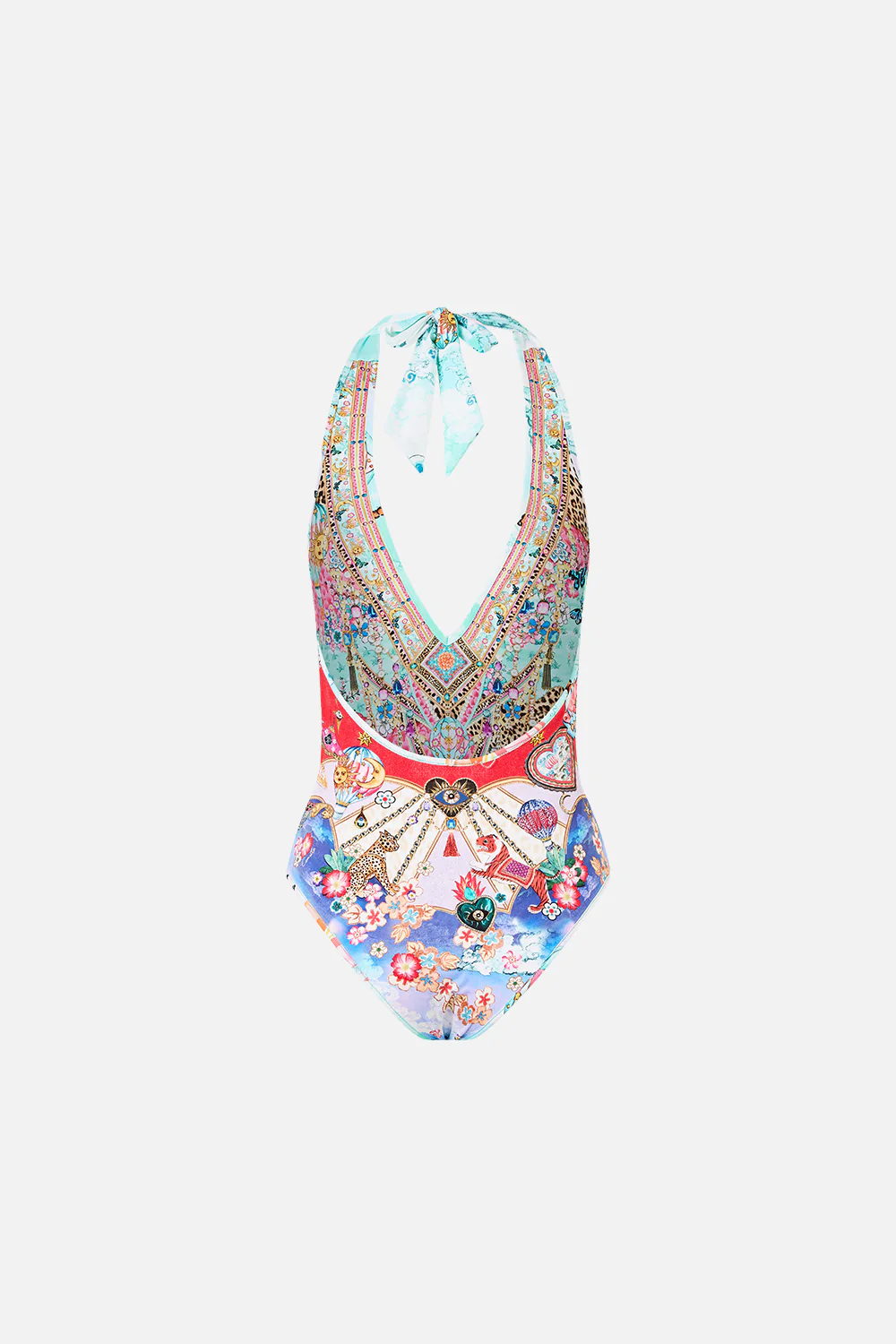 REVERSIBLE BIND EDGE V NECK HALTER ONE PIECE MINIATURE MOMENTS - Image 10