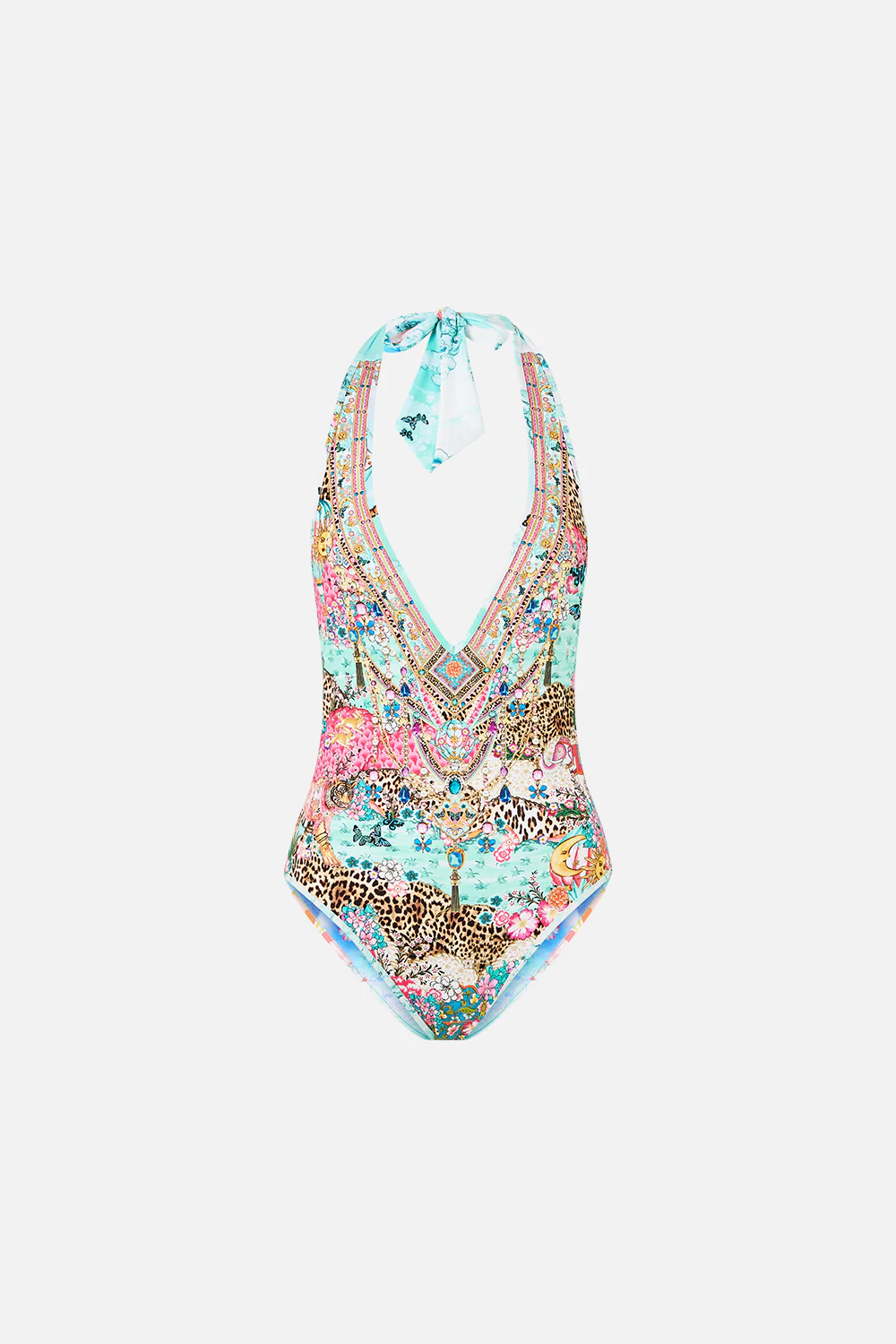 REVERSIBLE BIND EDGE V NECK HALTER ONE PIECE MINIATURE MOMENTS - Image 3
