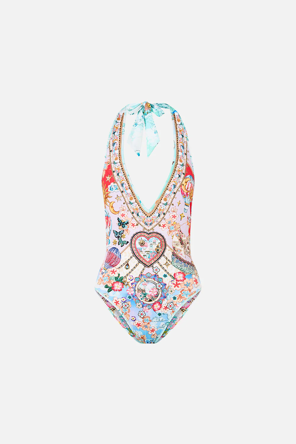 REVERSIBLE BIND EDGE V NECK HALTER ONE PIECE MINIATURE MOMENTS - Image 9