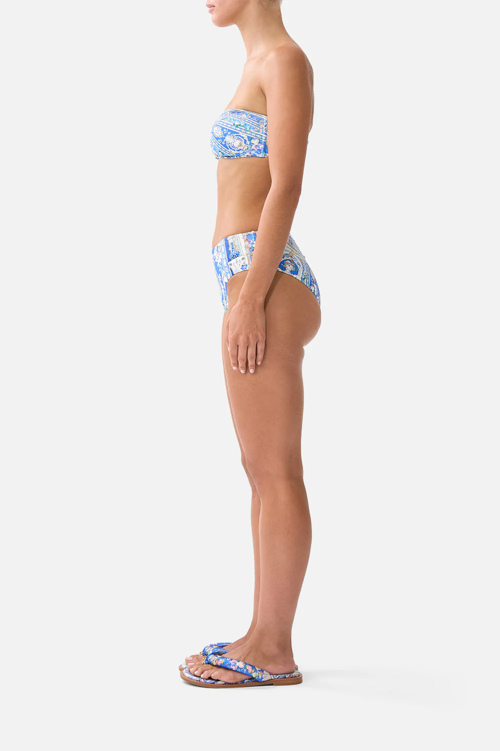 BANDEAU BIKINI TOP WITH U RING FRONT TRIM OTTOMAN OPULENCE - Image 4