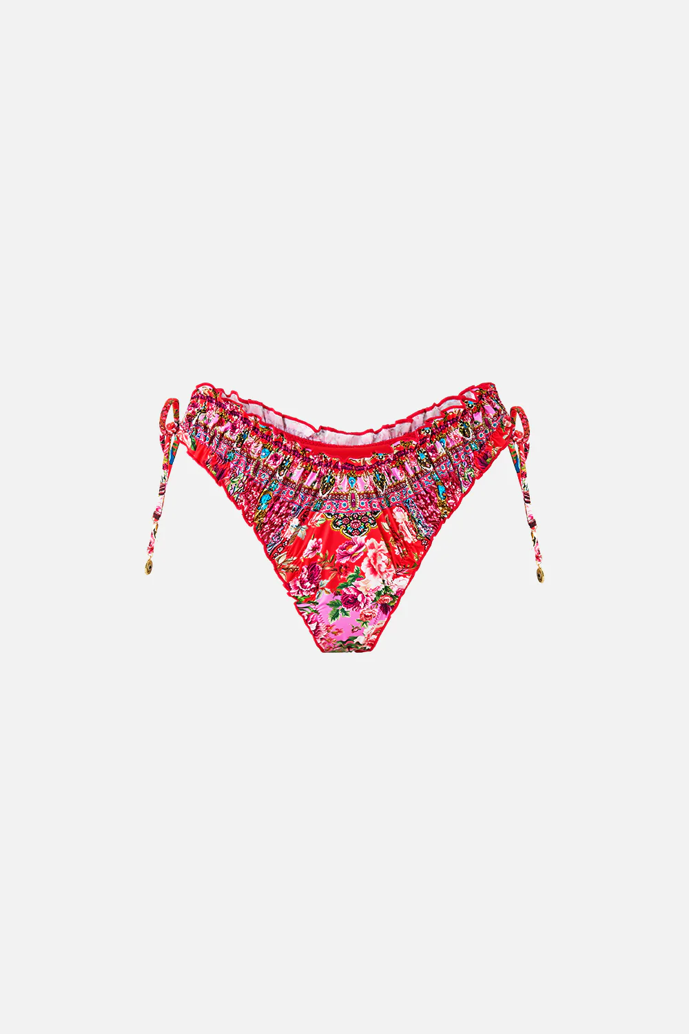 RUCHED SKIMPY BIKINI BOTTOM WITH TIE SIDES HEIRLOOM EMPIRE - Image 3