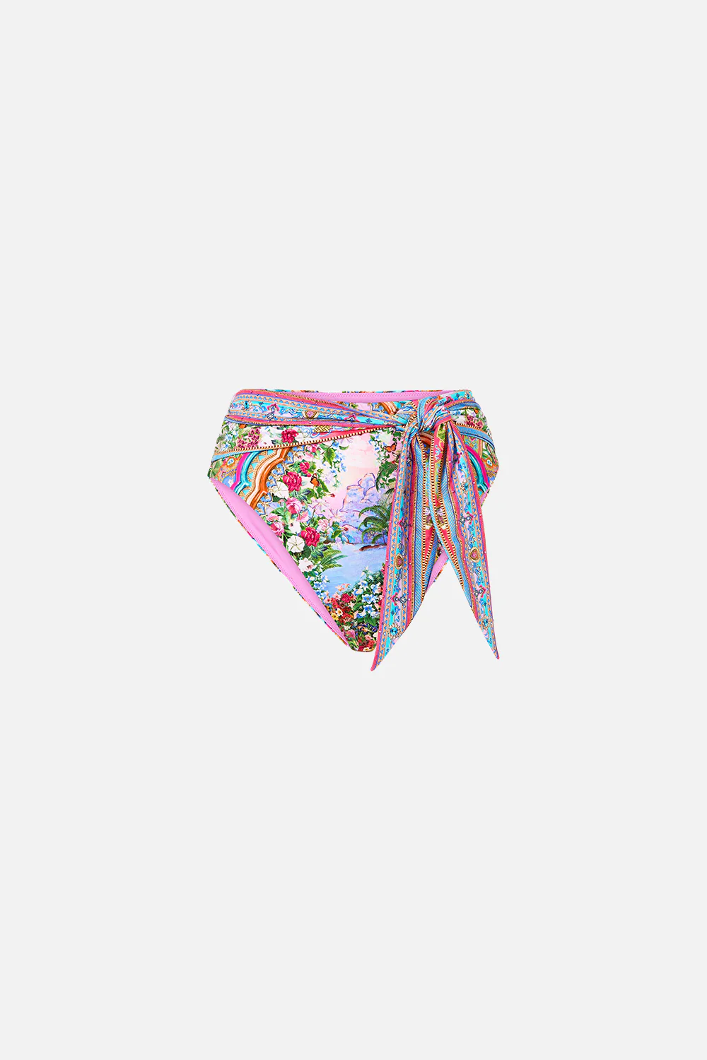 HIGH WAIST BIKINI BOTTOM WITH WAIST TIE TURKISH DELIGHT - Image 3