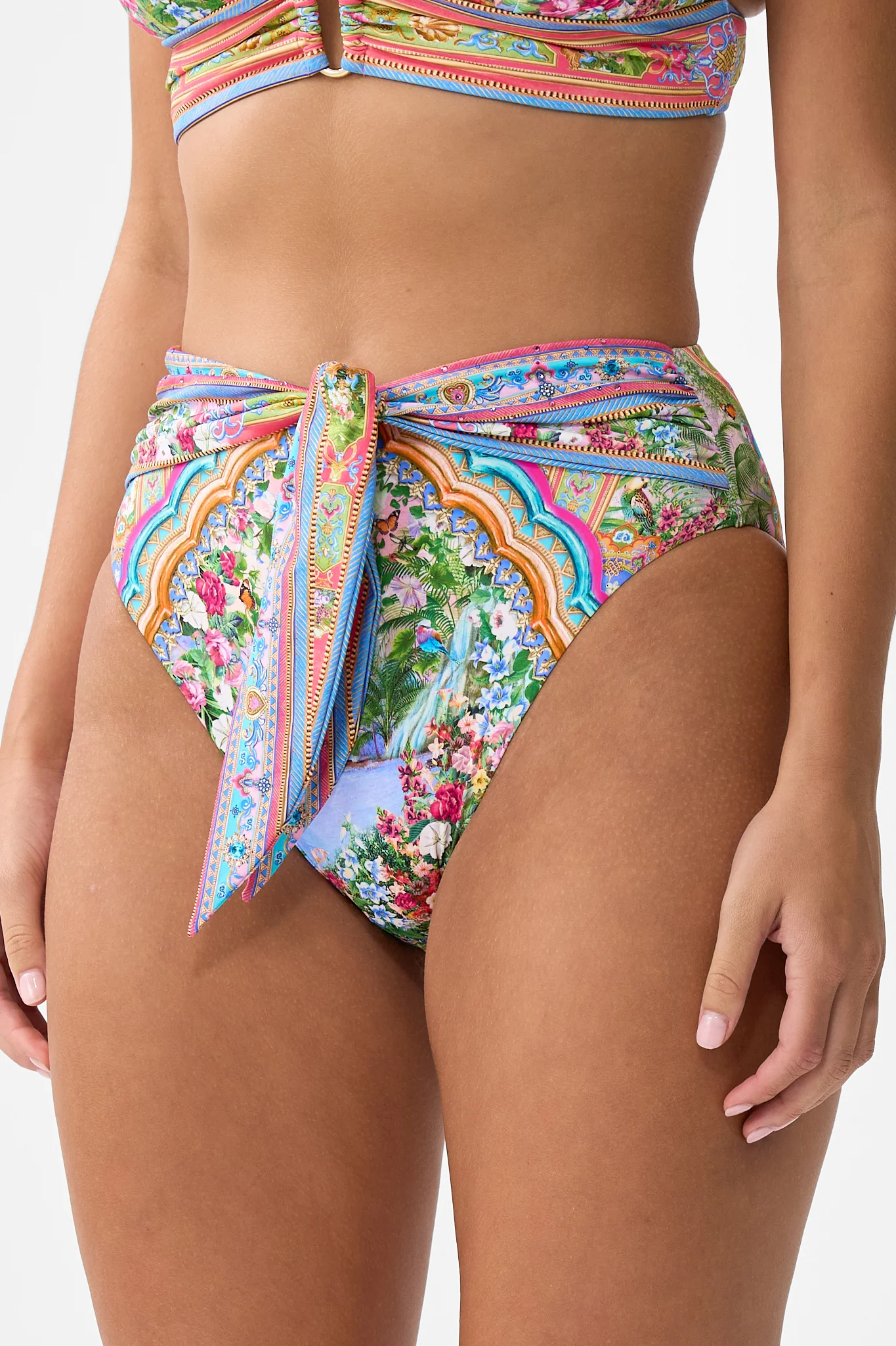 HIGH WAIST BIKINI BOTTOM WITH WAIST TIE TURKISH DELIGHT - Image 5
