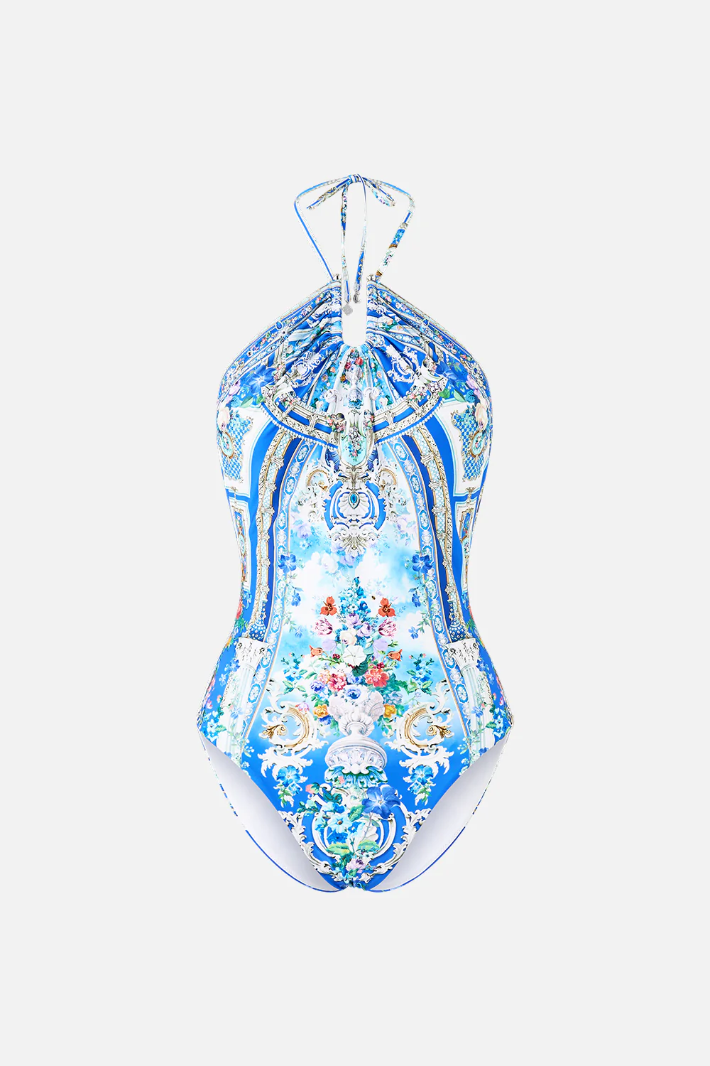 DIAMOND NECK HALTER ONE PIECE WITH U RING FRONT OTTOMAN OPULENCE - Image 3
