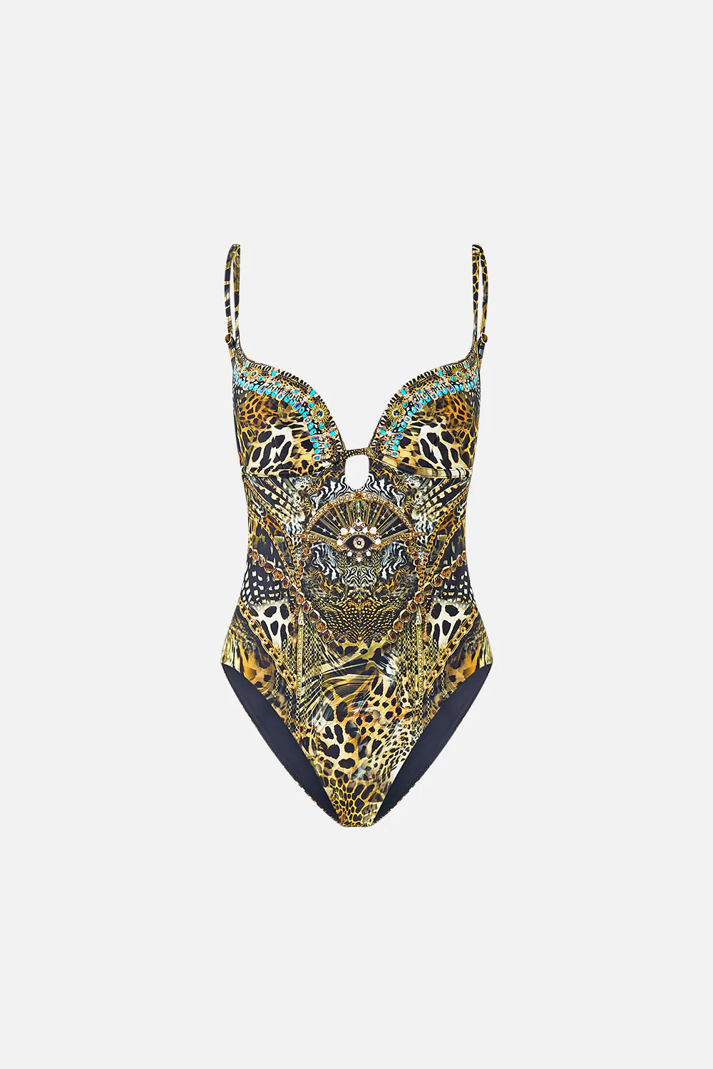 CONTINUOUS UNDERWIRE ONE PIECE WITH KEYHOLE FELINE FOLKLORE - Image 3