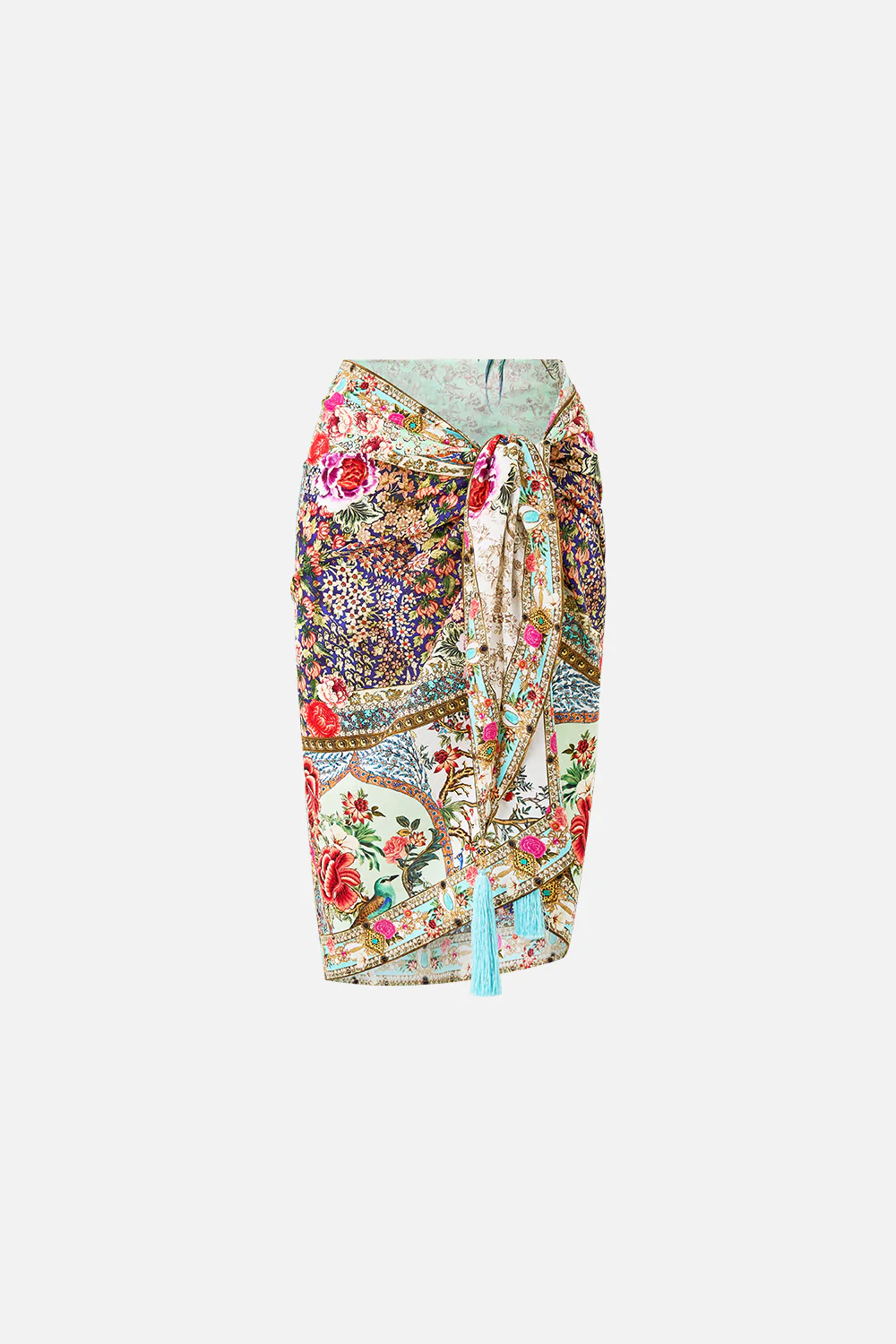 WOVEN SHORT SARONG WITH TASSELS SULTANS AND QUEENS - Image 3