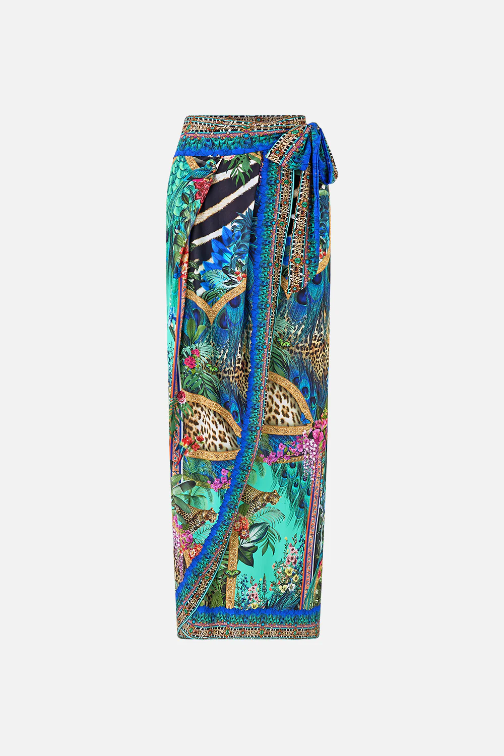 DRAPED WRAP MAXI SARONG WITH TIE WAIST ANIMAL ALCHEMY - Image 3