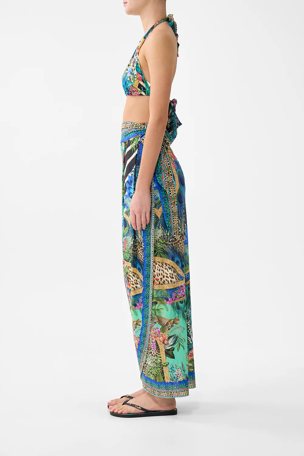DRAPED WRAP MAXI SARONG WITH TIE WAIST ANIMAL ALCHEMY - Image 4