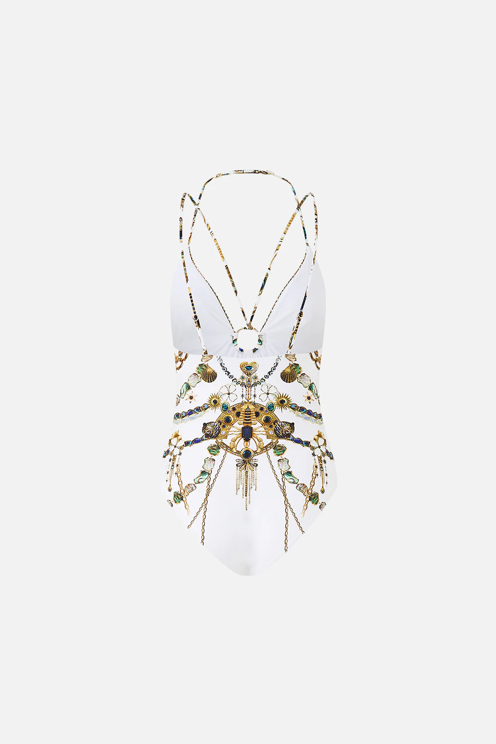 MULTI STRAP HALTER TRI ONE PIECE WITH TRIM CHAIN GANG - Image 6