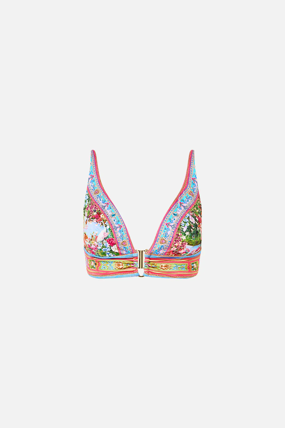 HIGH TRI BIKINI TOP WITH U RING FRONT TRIM TURKISH DELIGHT - Image 3