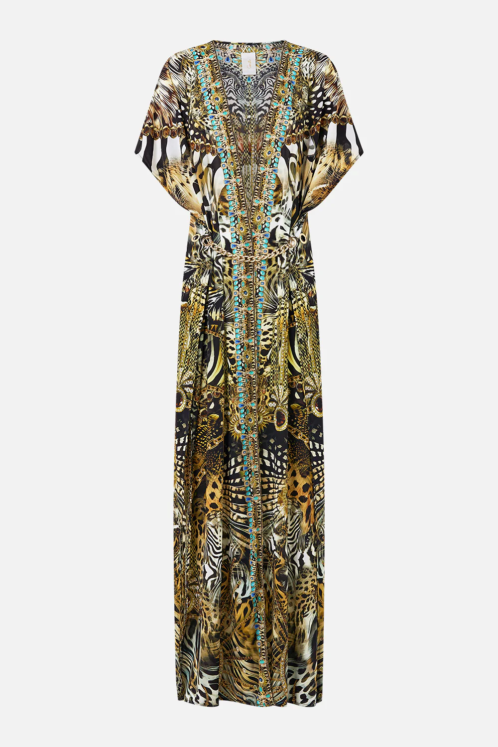 FRONT SPLIT BEACH MAXI DRESS WITH CHAIN FELINE FOLKLORE - Image 3