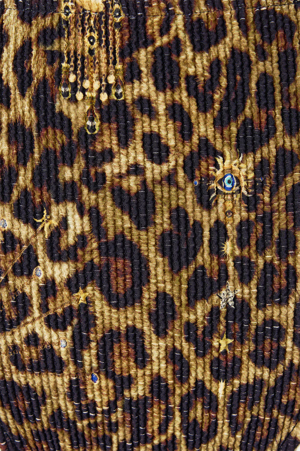 CRINKLE STRETCH HIGH WAIST BIKINI BOTTOM WITH BACK TRIM FELINE FOLKLORE - Image 7
