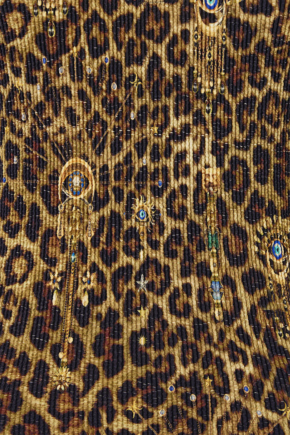 CRINKLE STRETCH SCOOP NECK ONE PIECE WITH STRAP TRIMS FELINE FOLKLORE - Image 7