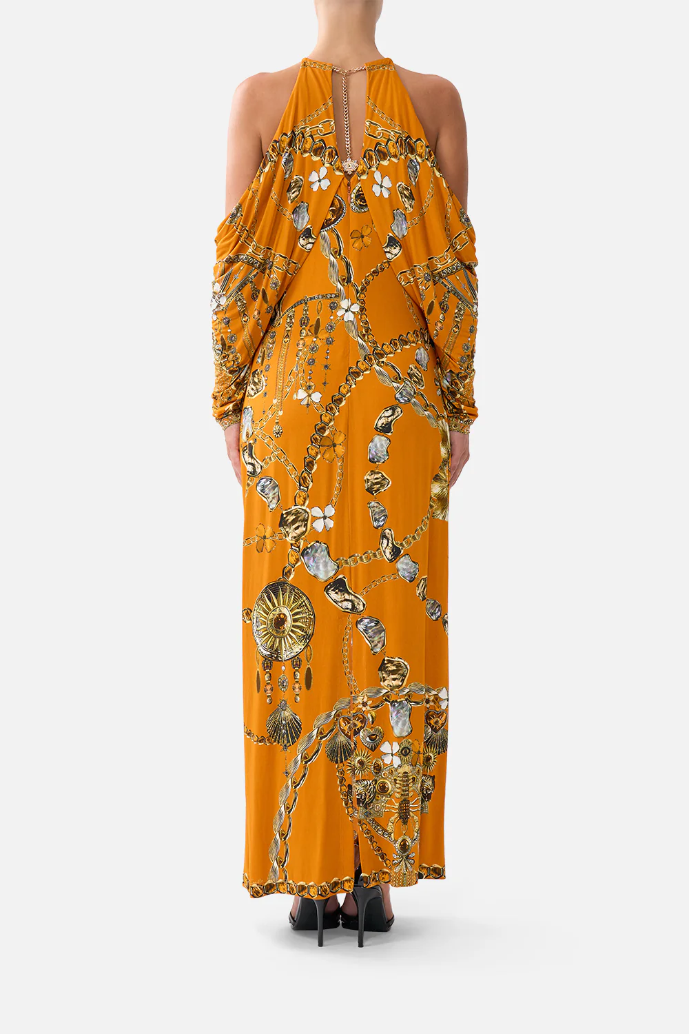 DRAPED SLEEVE DRESS WITH HARDWARE TALISMANS OF TURKIYE - Image 2
