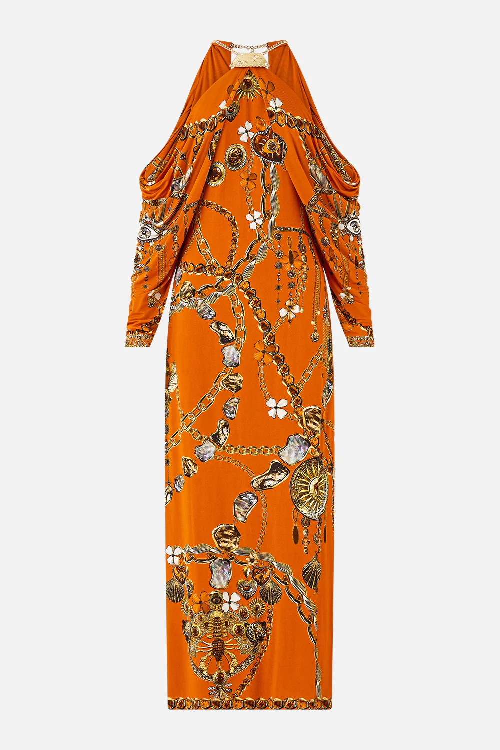 DRAPED SLEEVE DRESS WITH HARDWARE TALISMANS OF TURKIYE - Image 3