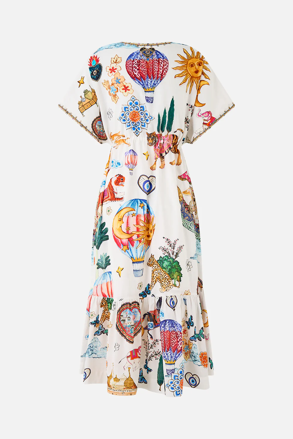V-NECK EMBROIDERED MIDI DRESS KAPADOKYA KITSCH - Image 6