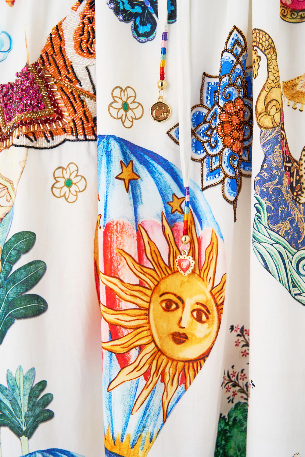 V-NECK EMBROIDERED MIDI DRESS KAPADOKYA KITSCH - Image 7
