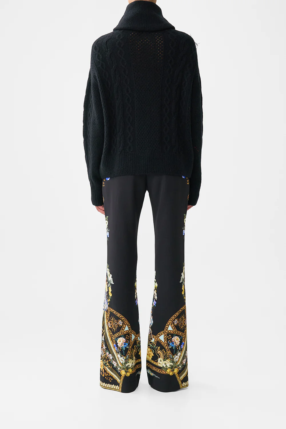 ROLL NECK JUMPER- BLACK OTTOMAN ELEGANCE - Image 2
