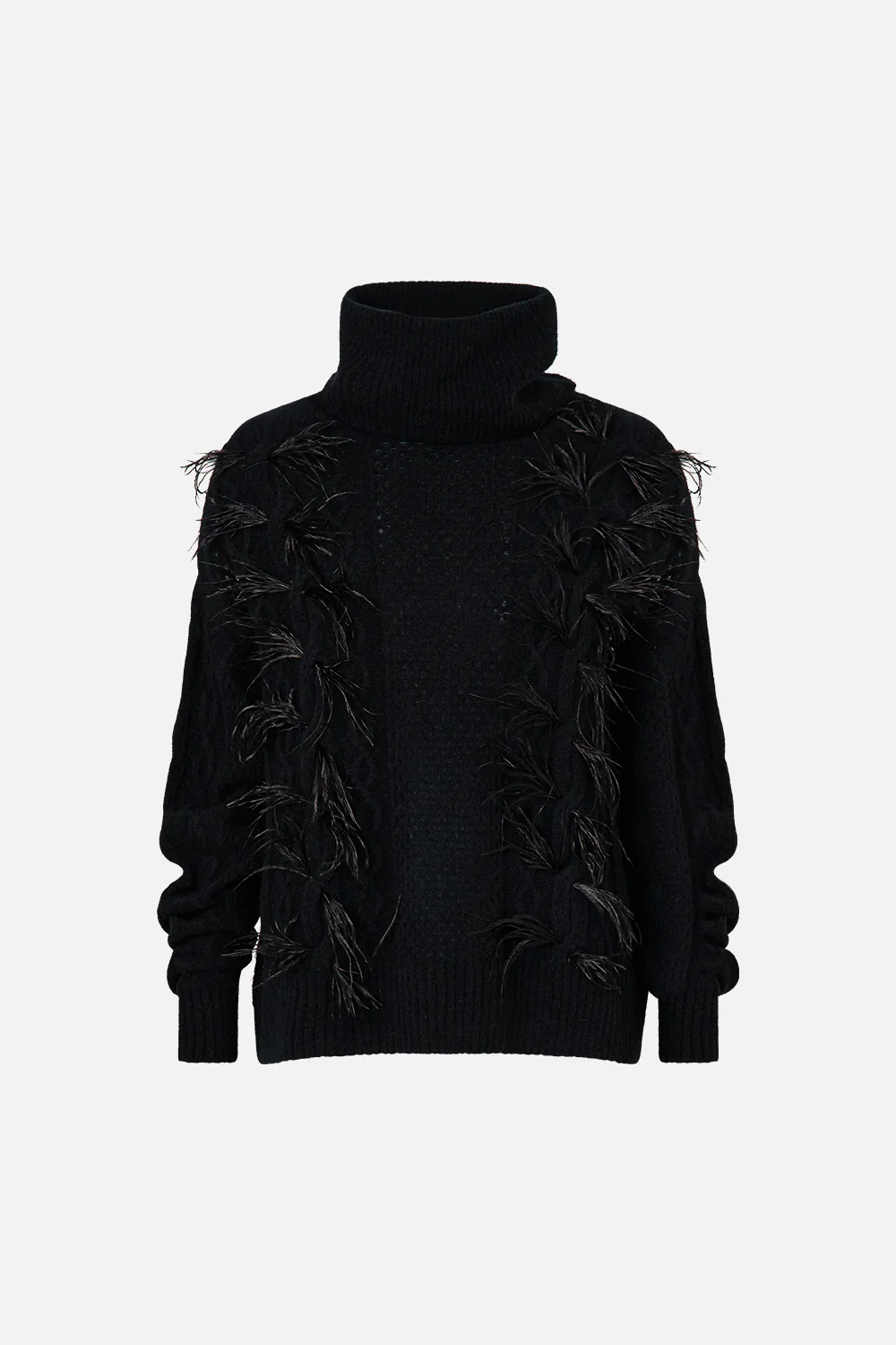 ROLL NECK JUMPER- BLACK OTTOMAN ELEGANCE - Image 3