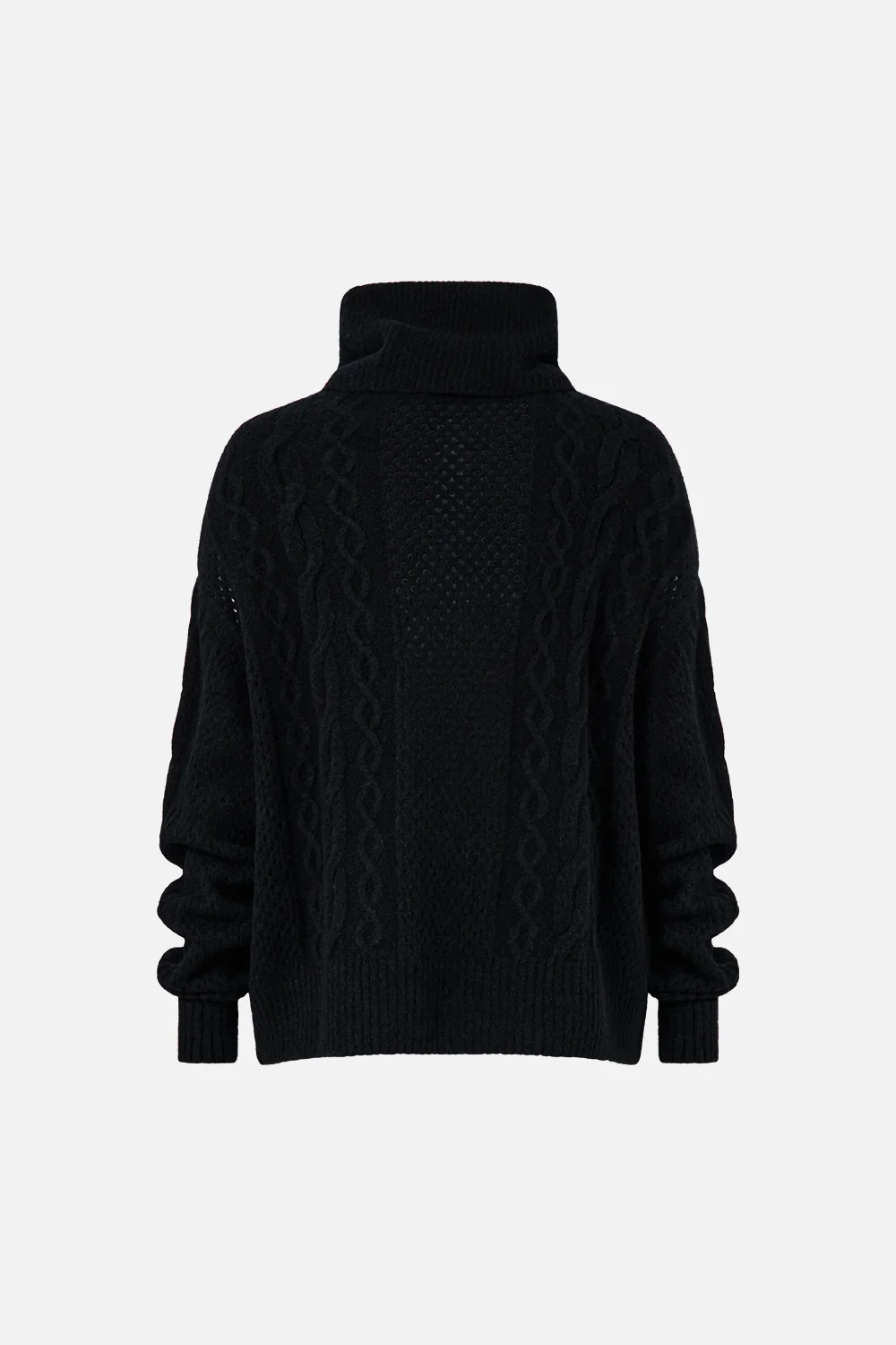 ROLL NECK JUMPER- BLACK OTTOMAN ELEGANCE - Image 6